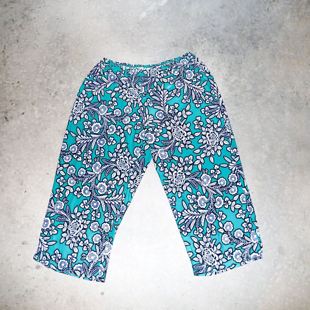 Floral Pajamas Set Two Piece‎ Loungewear Matching Set Sleepwear Size Medium - Picture 3 of 6